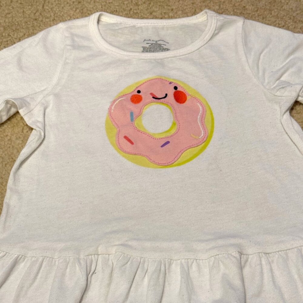 First Impressions - Sweet Donut Peplum Bottom Long-Sleeve T-Shirt - Size 4T
